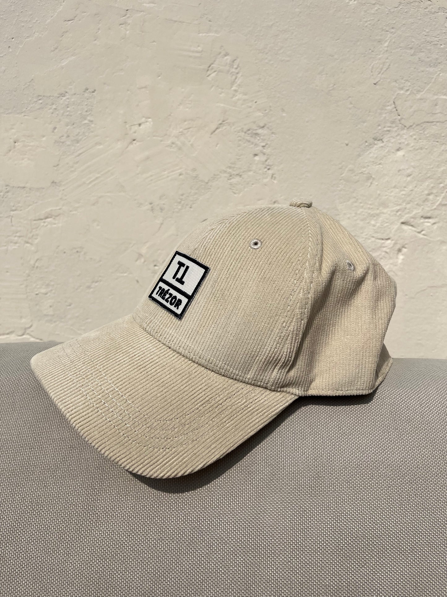 Casquette Trézor velours beige
