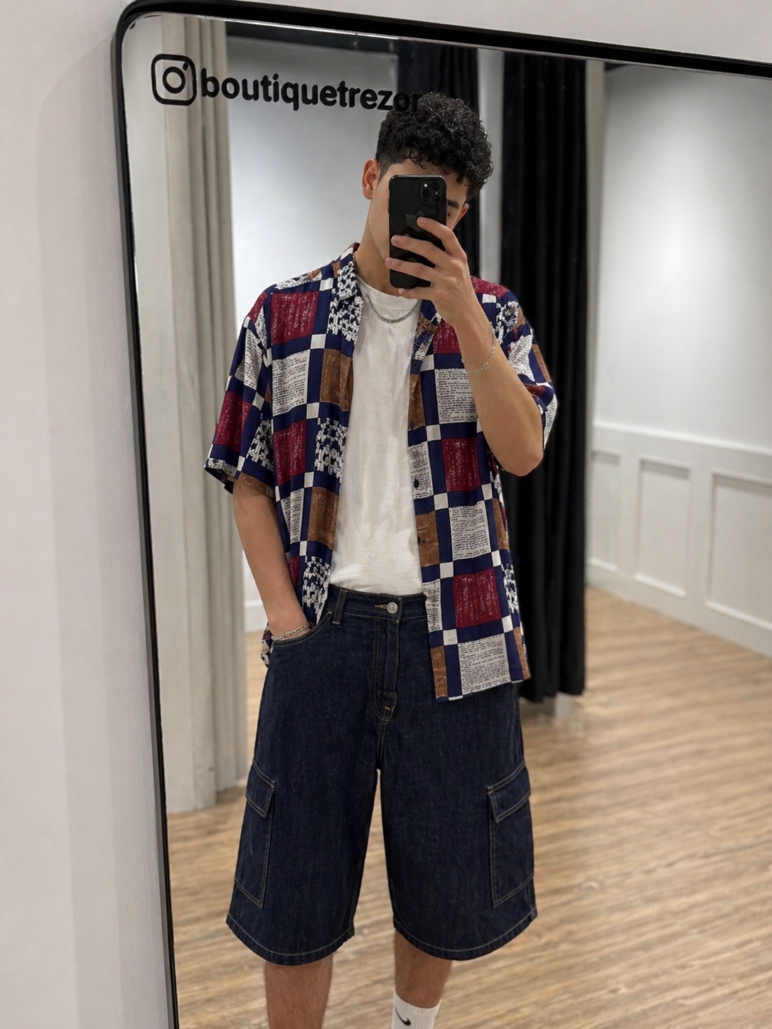 Chemise vintage à motifs XL