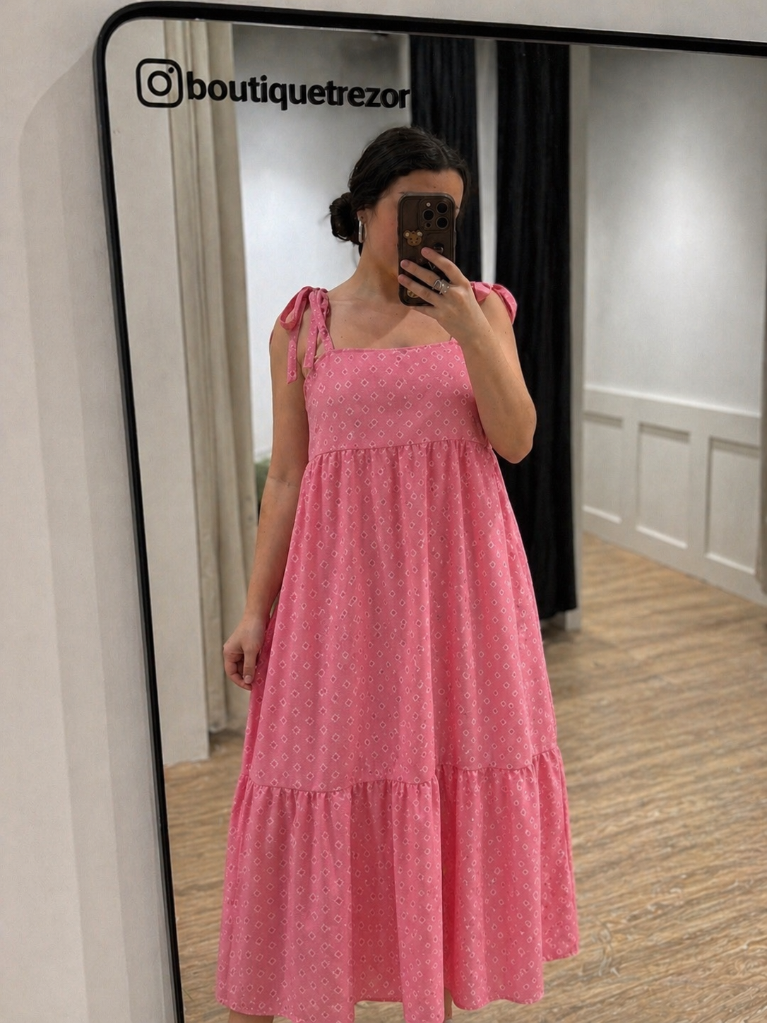 Robe longue vintage à motifs M