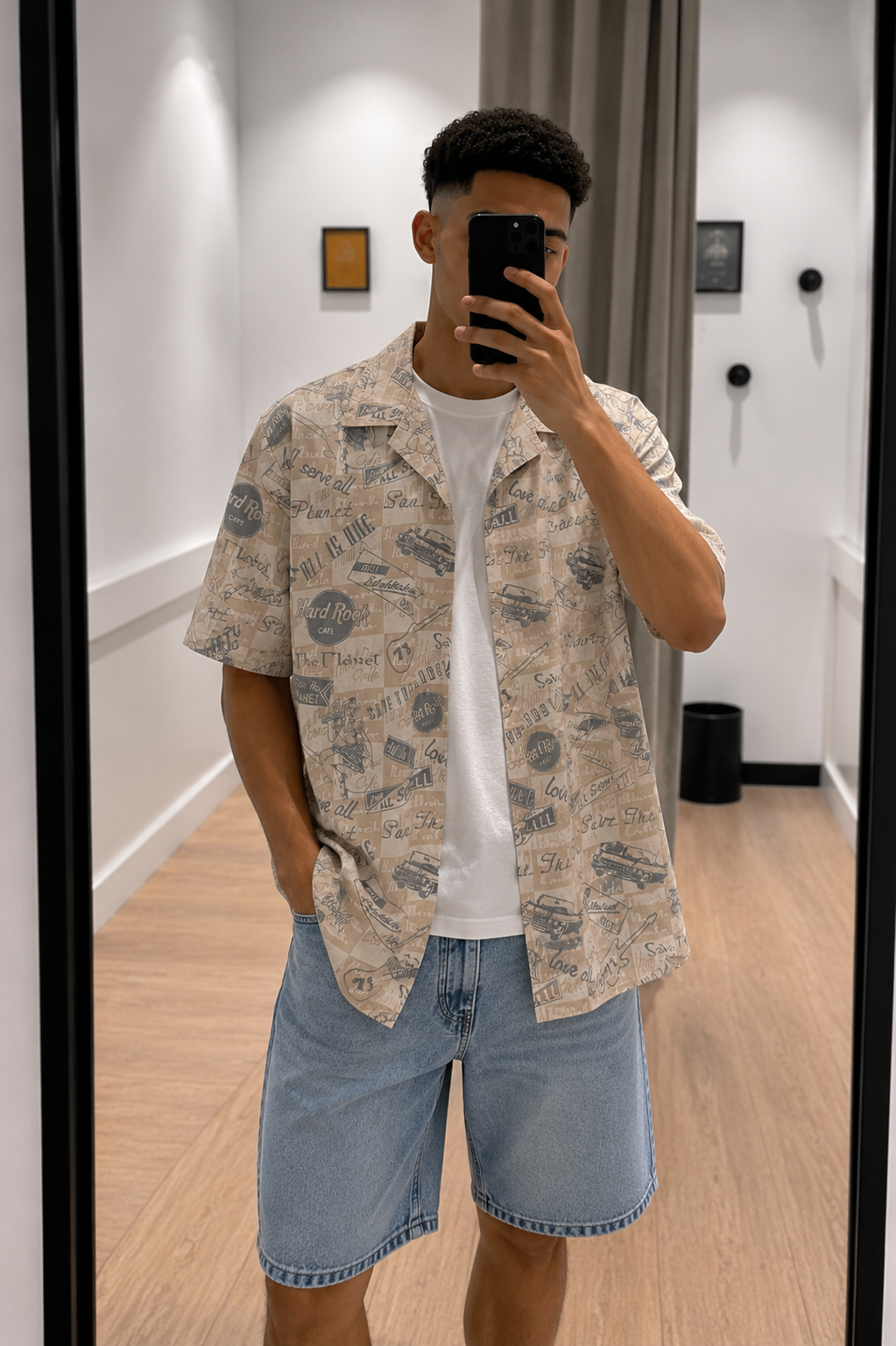 Chemise d’été HardRock Café à motifs M