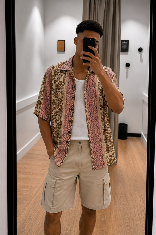 Chemise d’été homme à motifs XL