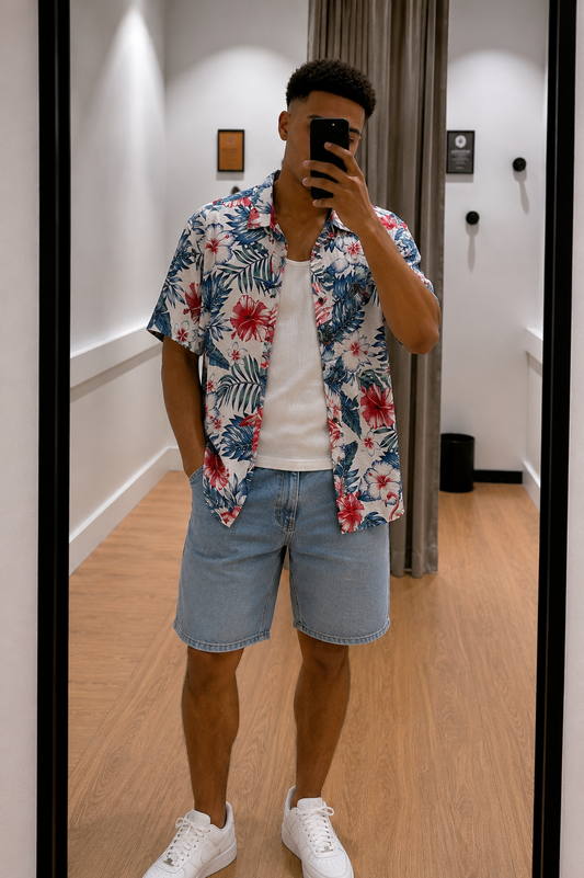 Chemise d’été homme hawaïenne S