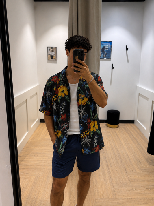 Chemise hawaïenne Pierre Cardin S