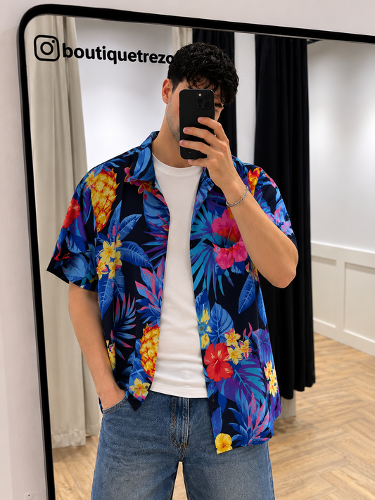 Chemise d’été homme hawaïenne M