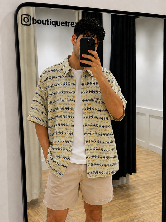 Chemise vintage homme à motifs XL