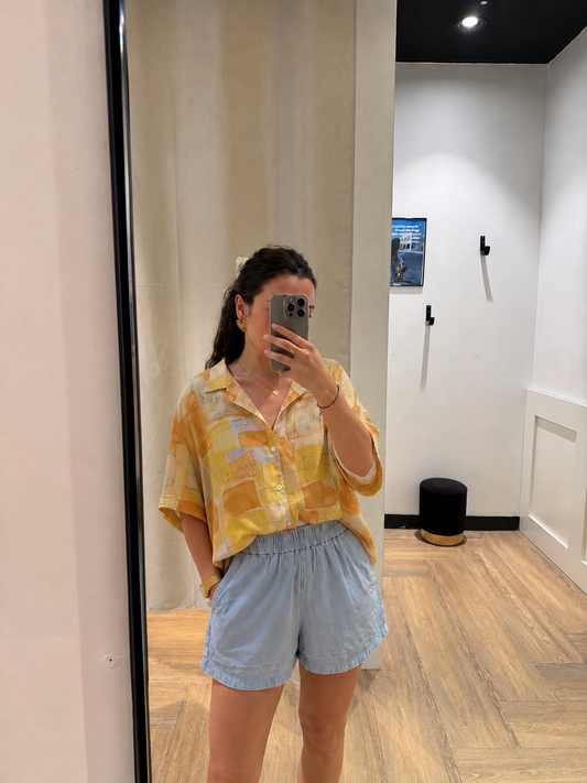 Blouse vintage à motifs XXL